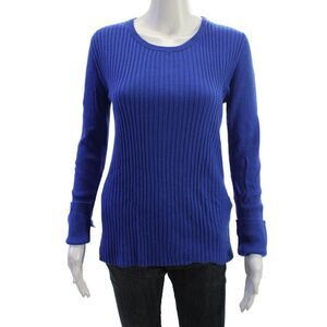 Alex Mill Unisex Pullover Sweater Blue Striped Crew Neck Wool Cotton Size L